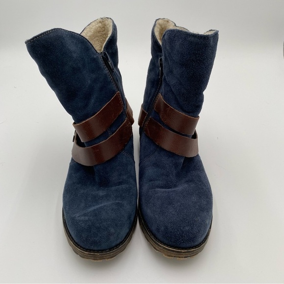Naturalizer N5 Comfort Talley Leather Sherpa Lined Winter Ankle Boots Booties 8 - Picture 5 of 10